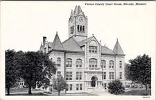 Vernon County Court House Nevada, Missouri Vintage Postcard spc3