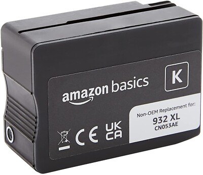 Amazon Basics Tintenstrahlpatrone Ersatz für HP 932 schwarz