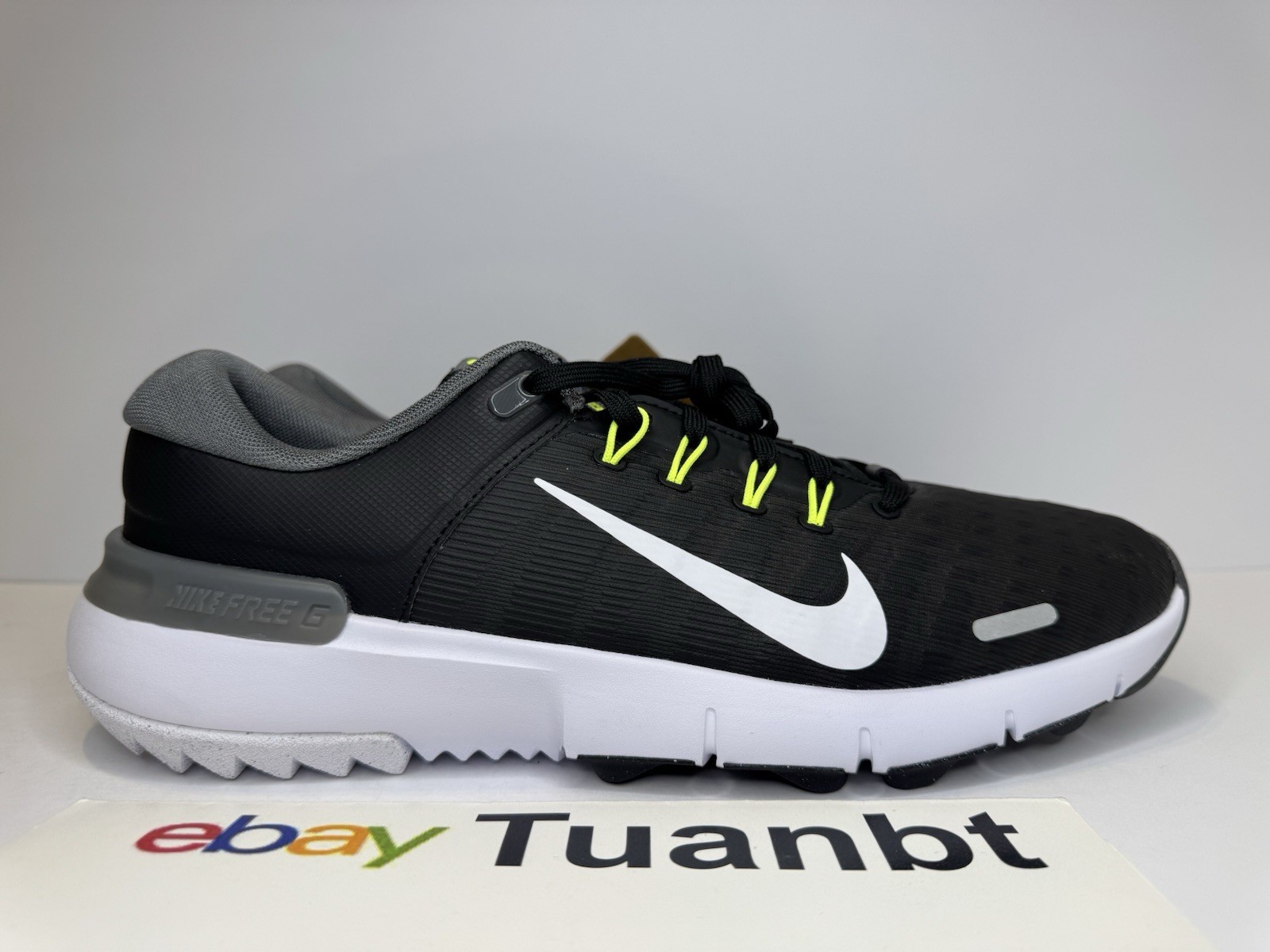 BRAND NEW Nike Free Golf NN Men's Golf Shoes Black/Volt/Grey/White FN0332-001