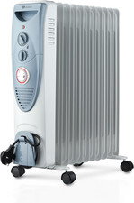 Puremate Oil Filled Radiator, 2500W/2.5KW - 11 Fin - Portable Electric Heater, 3