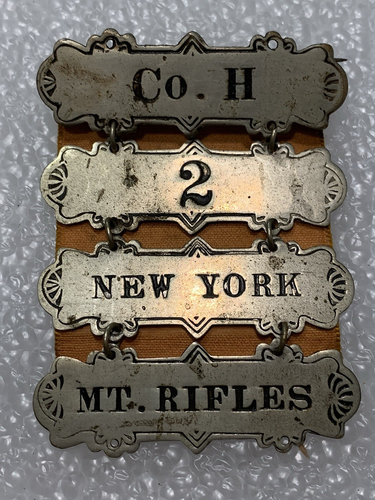 Civil War Company H 2nd New York Mounted Rifles Ladder Badge w/Drape | eBay