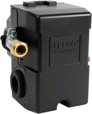 Lefoo Pressure Switch Control 90-125psi 4 Port Heavy Duty 26 Amp for Black 