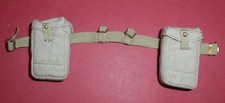 1/6 scale Dragon etc British WW2 belt + 2 Pouches - Sand.  For 12" action figure