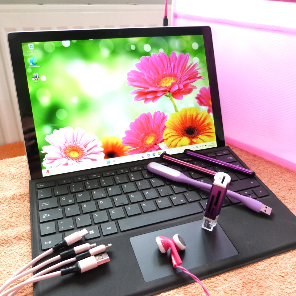 XL SET PINK Surface Pro 5 POWER 128GB Convertible 12 Zoll 2K TOUCH Windows 11