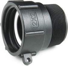 IBC Tote Fittings Adapter 2" Female Buttress Coarse Thread X 2" Male NPT Pipe Th