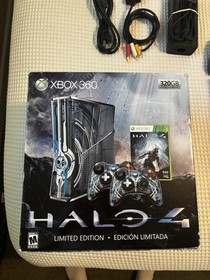 Microsoft Xbox 360 S Halo 4 Limited Edition 320GB Blue Console IN BOX - Tested