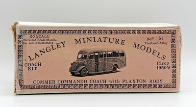 LANGLEY MODELS COMMER COMMANDO PLAXTON WHITE METAL BUS KIT 1-76 SCALE KIT S1