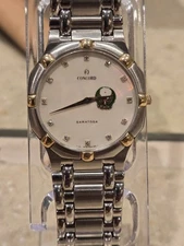 Concord Saratoga Gifted/mother Of Pearl/Diamond Dial Stainlessteel 18k GoldBezel