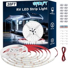 RV Awning LED Lights, 12V 20FT Camper Lights for Motorhome Travel Trailer Conces