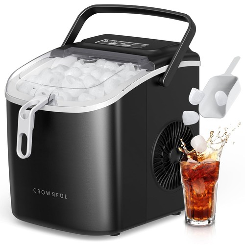 CROWNFUL Ice Maker Countertop, Self-Cleaning Function