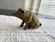 Vintage Brass Pig / Hog / Swine Figurine