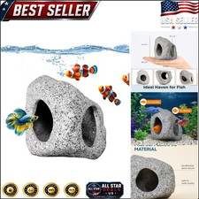 Safe Ceramic Aquarium Hideaway Rock Cave for Healthy Fish Breeding Resting