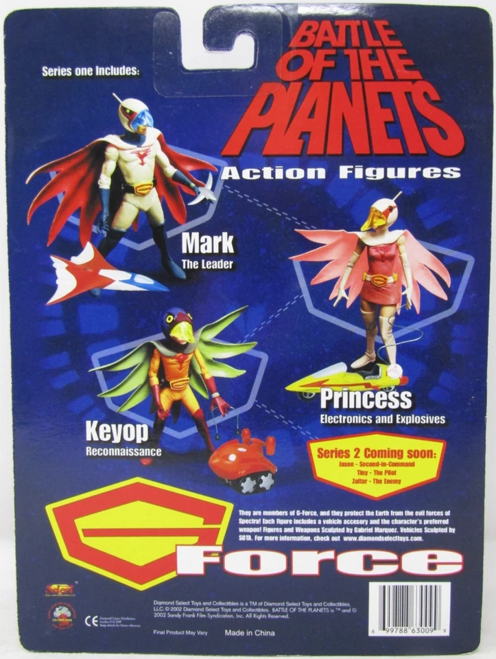 Figura de acción sin máscara Diamond Select Battle of the Planets G Force Mark Foto 3 de 3