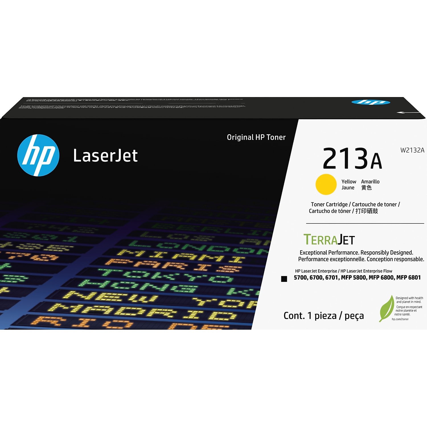 HP 213A Yellow Toner Cartridge W2132A High-Yield Standard-image