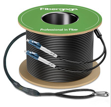 -200M 656Ft Outdoor Armored OS2 LC to LC Fiber Patch Cable,Sm Single Mode Duplex