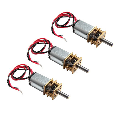 3Pcs Mini Micro N20 Gear Motor DC 3V-6V Slow Speed Full Metal Gearbox DIY Robot