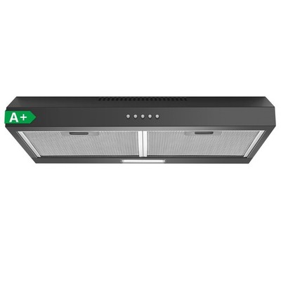 60cm Unterbauhaube TopStrong 201m³/h A+ bürstenloser Motor geräuscharm Schwarz