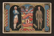 Patriotic trade card - 1876 CENTENNIAL EXPOSITION SOUVENIR - George Washington