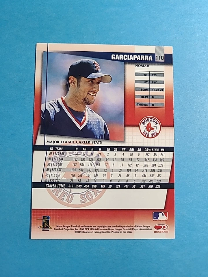 Nomar Garciaparra 2002 Donruss Fan Club Baseball Card # 110 I5722 - Image 2 of 2