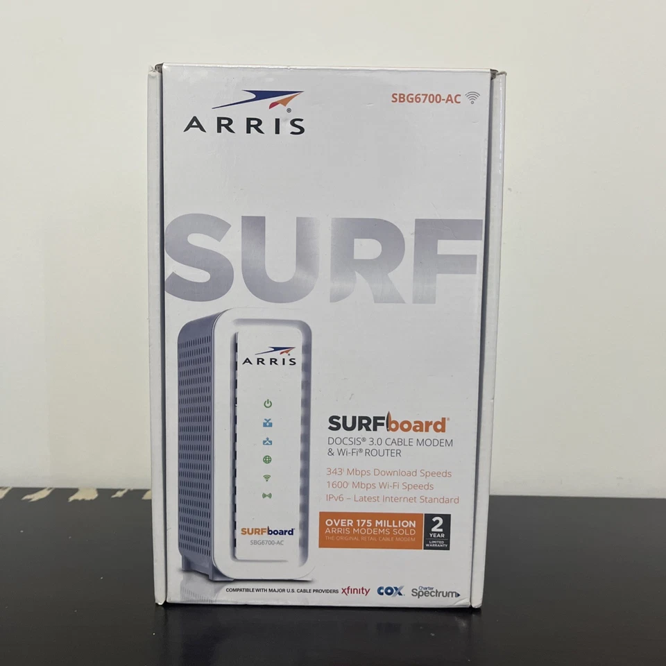Arris Surfboard SBG6700-AC DOCSIS 3.0 Cable Modem Wi-Fi Router AC1600 Dual Band - Image 3 of 4