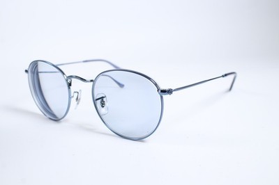 Ray Ban RB 3447V Round Metal Unisex Blau 3224 Vollrand Metall Brille Eyeglass...
