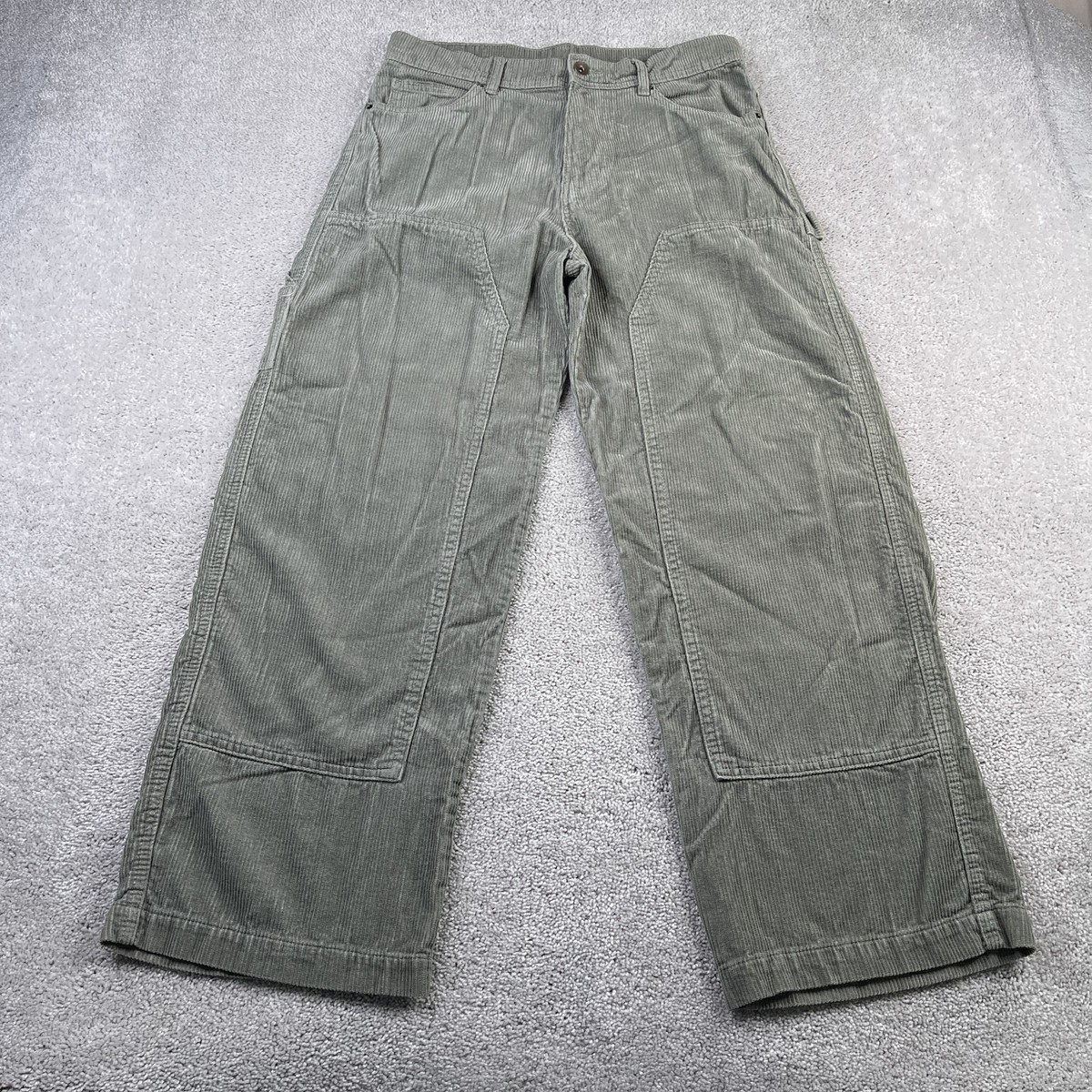 No Boundaries Pants Mens 32x31 Green Corduroy Carpenter Double