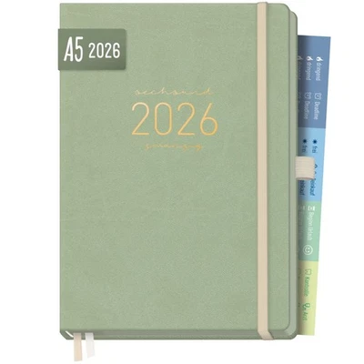 HÄFFT-VERLAG GMBH Chäff-Timer Deluxe 2026 / A5 / Salbei / Häfft-Verlag