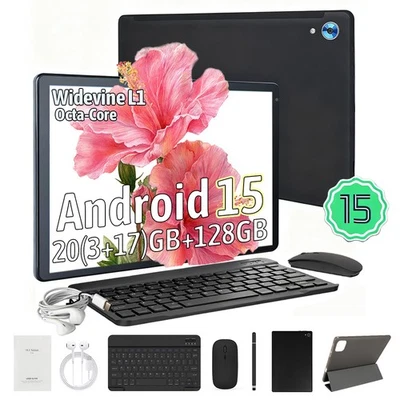 URAO 2025 Android 15 Tablet 11 Inch 20GB RAM 128GB ROM Widevine L1 WiFi 5/8MP Camera