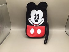 Bolso con cremallera Mickey Mouse orejas negras; sostiene calculadora o funda para teléfono