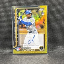 Orelvis Martinez 2025 Topps Gilded #RA-OM Gold Rookie Autograph 4/75 Blue Jays