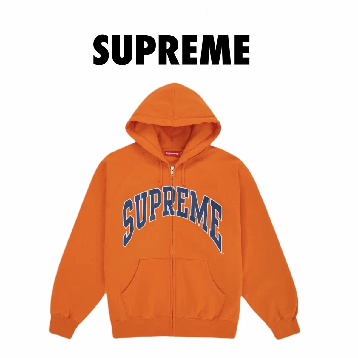 Supreme Orange Cotton Hoodies & Sweatshirts for Men for Sale