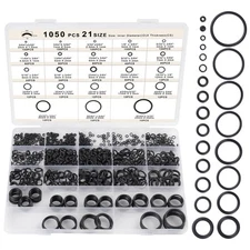 1050 Pcs Rubber O-Rings Seals Assortment Kit for Faucet Automotive Plumbing