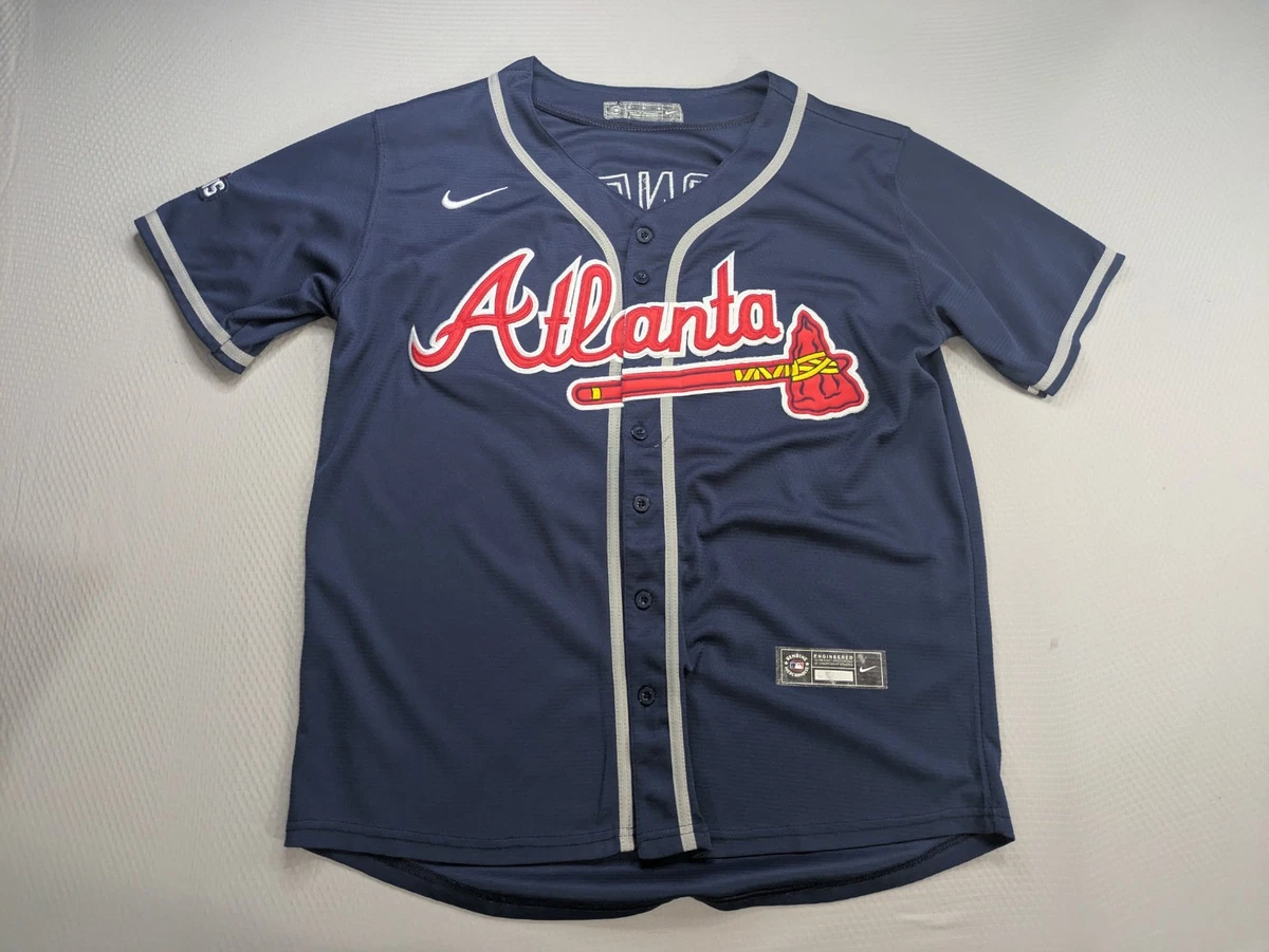 Majestic アトランタ・ブレーブス10番 ユニフォーム ネイビー L Chipper Jones Blue MLB Jerseys for sale | eBay