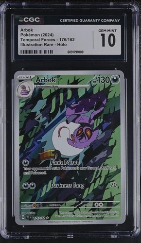 Pokémon Arbok #176/162 Temporal Forces Illustration Rare  S&V, CGC 10!!!