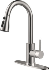 Kitchen Faucet with Pull down Sprayer,Brushed Nickel Kitchen Sink Faucet 1-3 Hol