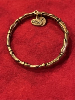 Alex and Ani Charm Bracelet - METAL WRAP BANGLE GOLD TONE (W23)