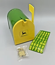 Vintage John Deere Metal Mailbox Bank ERTL Iowa USA w/Lock & Key & Stickers NIB