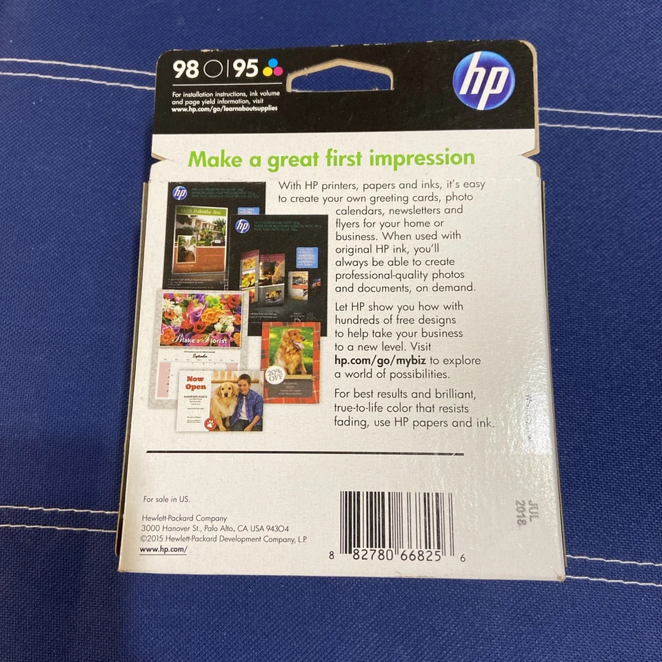 Paquete combinado genuino HP 95 y 98 tinta negra y tricolor NUEVO SELLADO caducidad 07/2018 Foto 2 de 4