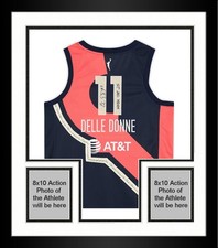 Framed Elena Delle Donne Mystic Signed Nike Rebel Edition Jersey w/Top 25 Insc