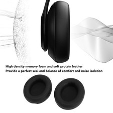 2PCS Headphone Ear Pads Soft Protein Leather High Density Memory Foam Replacemen