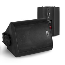 Image of PD BC40V Black 4" Weatherproof Outdoor Passive Speakers Garden Music Set