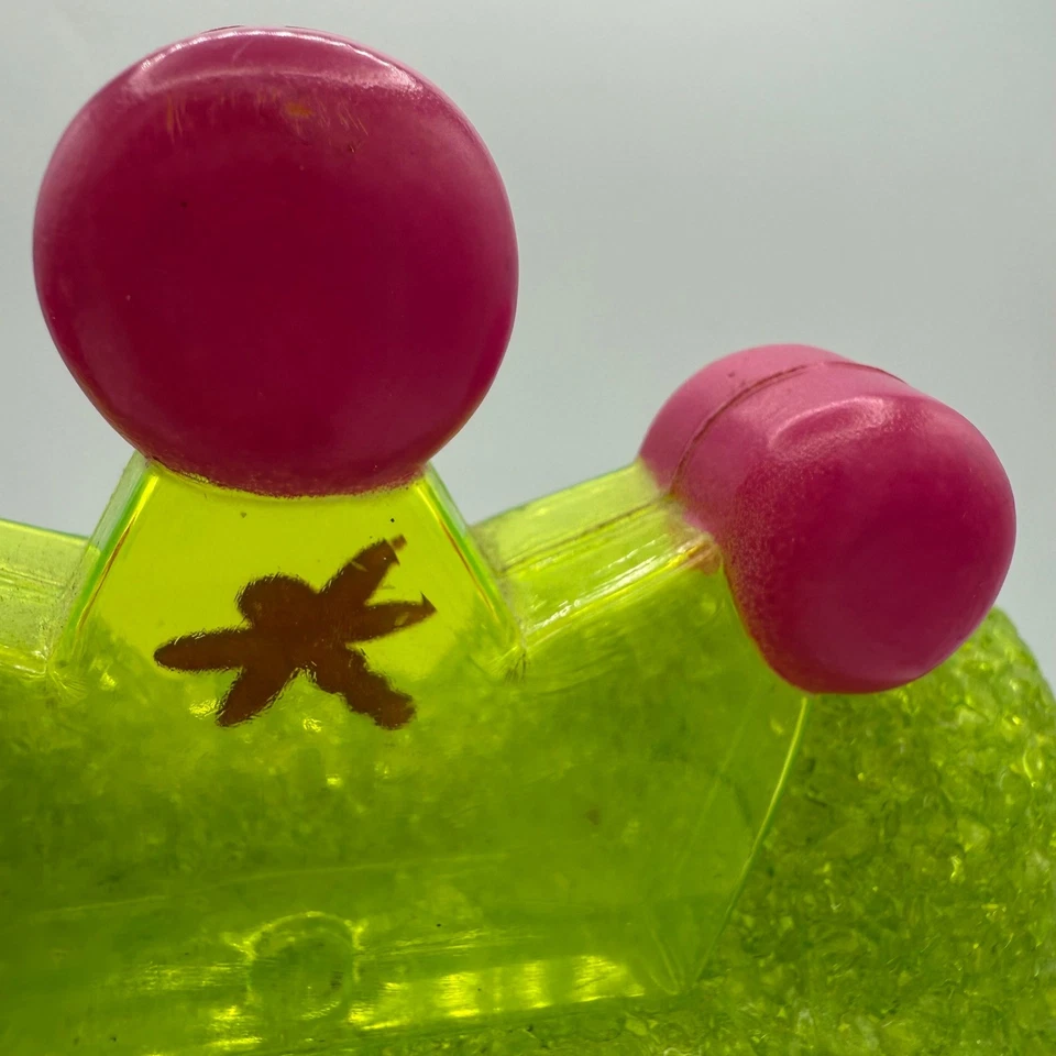 Linda lámpara de luz nocturna princesa rana corona verde rosa espiral soporte de metal Foto 3 de 4