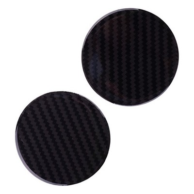 Black Carbon Fiber Car Cup Holder Pad Water Cup Slot Non-Slip Mat Universal -