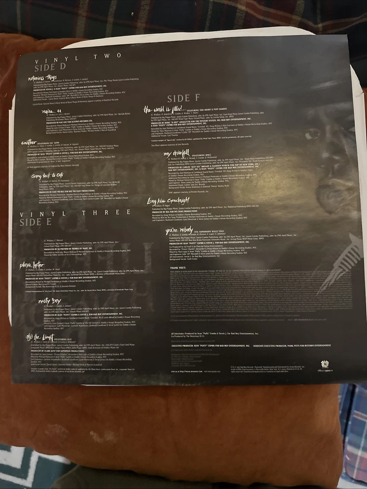 The Notorious B.I.G. Life After Death (1997) 1st Ed. 3LP Vinyl 78612-73011-1 NM - Image 4 of 4