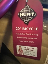 Huffy 20’ Inch Jazzmin Girls’s Glitter Bike, Disassembled In Box, Never Used
