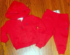 POLO RALPH LAUREN AUTHENTIC BOYS BRAND NEW ORIGINAL 2Pc SET SWEATSUIT Sz 9M, NWT