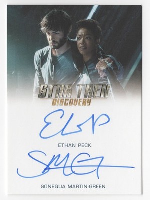 Sonequa Martin-Green/Ethan Peck Star Trek Discovery Season 2 Dual Autograph Card