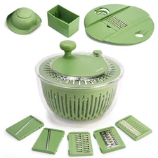 SUSTEAS Salad Spinner Large, Vegetables Wash Bowl, Fruits & Herb Lettuce Drye...
