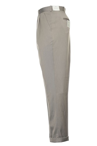 NWT Perry Ellis Taupe Heather Pleated Dress Pants 54x32 $90 - Picture 2 of 4