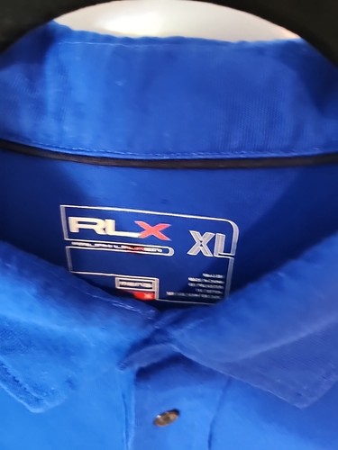 Polo Ralph Lauren RLX Shirt Mens XL Blue Golf Lightweight Short Sleeves MINT - Picture 3 of 5